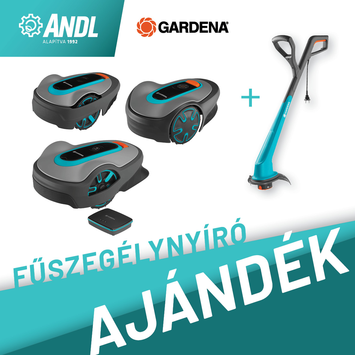 Ajándék fűszegélynyíró robotfűnyíró vásárláshoz - Csak most, a készlet erejéig!