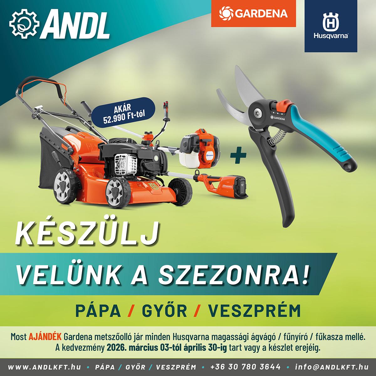 Most ajándék Gardena metszőolló jár a Husqvarna gépek mellé: dupla előny egy vásárlással!