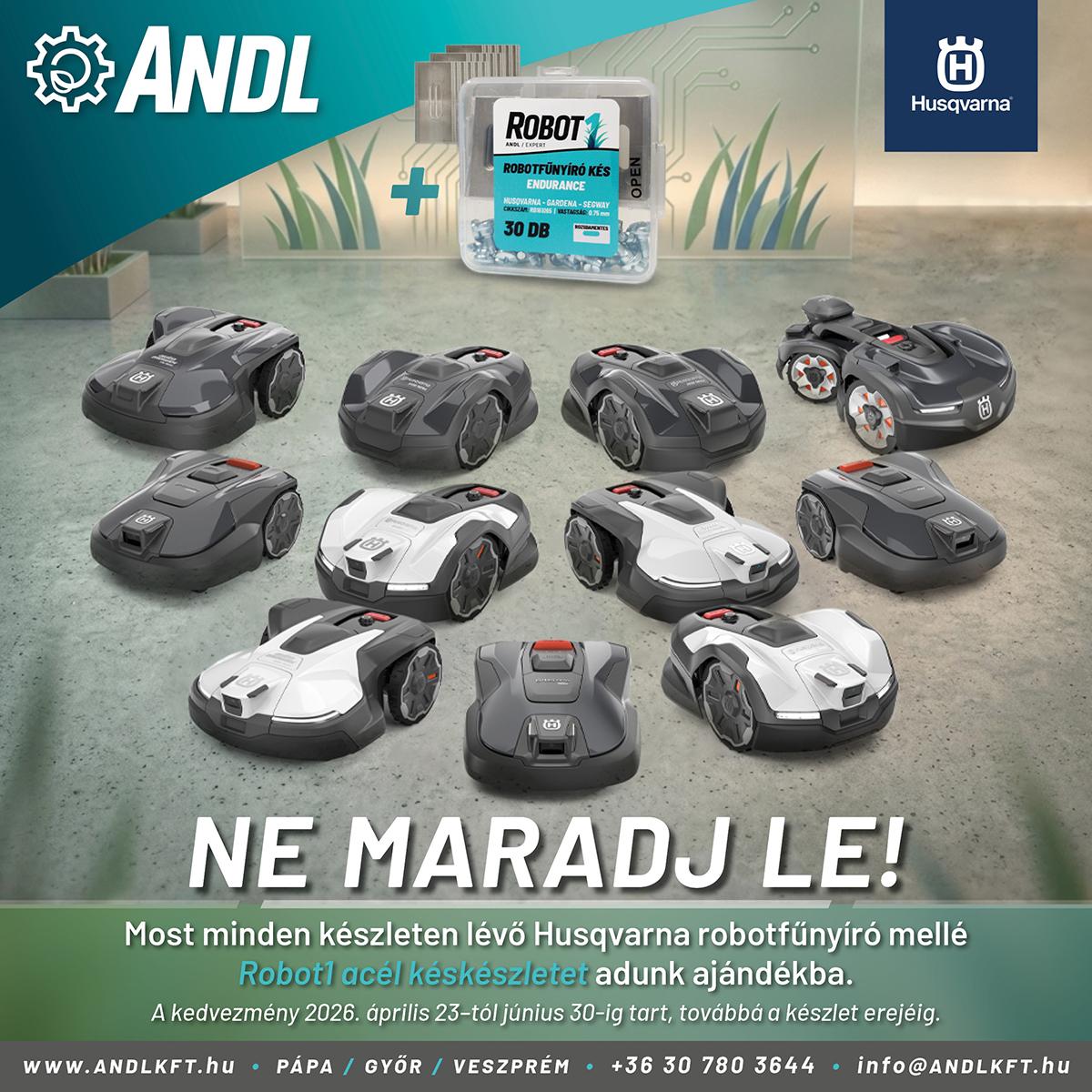 Husqvarna robotfűnyíró + AJÁNDÉK késszett? Ez most komoly  így spórolhatsz igazán 2026-ban!
