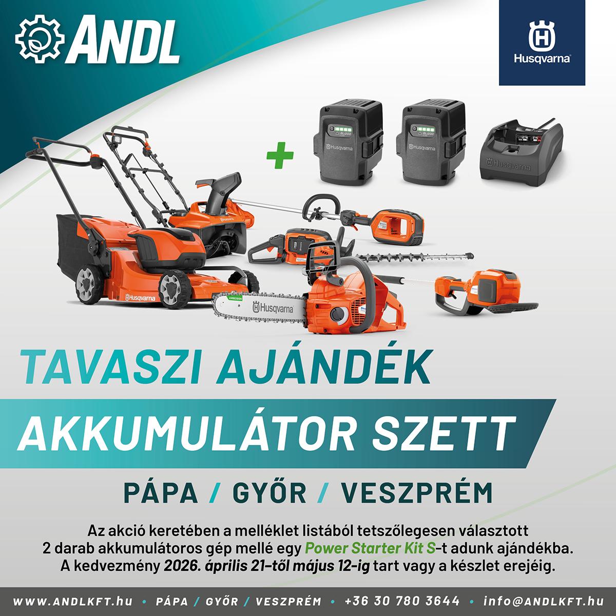 Ajándék akkumulátor csomag áprilisban? Így spórolhatsz most komolyan a Husqvarna gépeken!