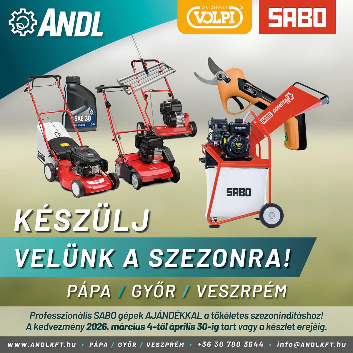 Profi kertépítők választása: SABO gépek ajándékkal a tökéletes szezonindításhoz