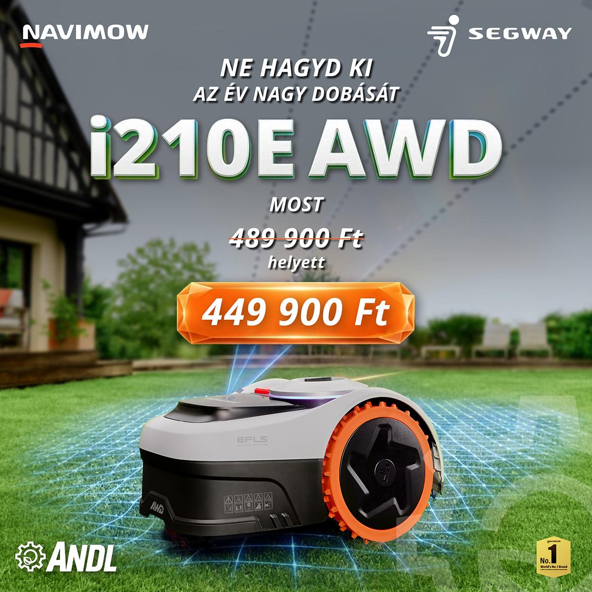 Segway Navimow i210 AWD: prémium technológia most még jobb áron
