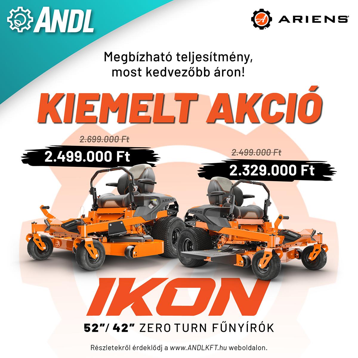 Ariens IKON ZeroTurn fűnyírók akcióban