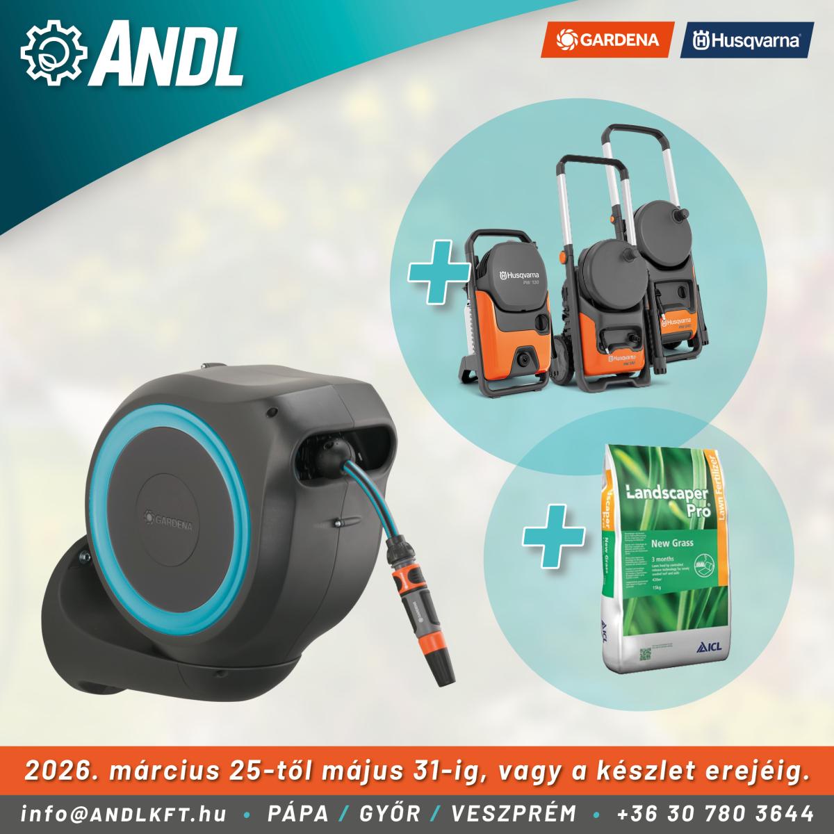 2 az 1-ben csomagajánlatok: Gardena Roll-Up S tömlődob a készlet erejéig!