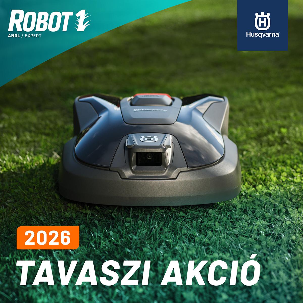 Husqvarna tavaszi akció 2026: Kihagyhatatlan kedvezmények minden robotfűnyíróra!