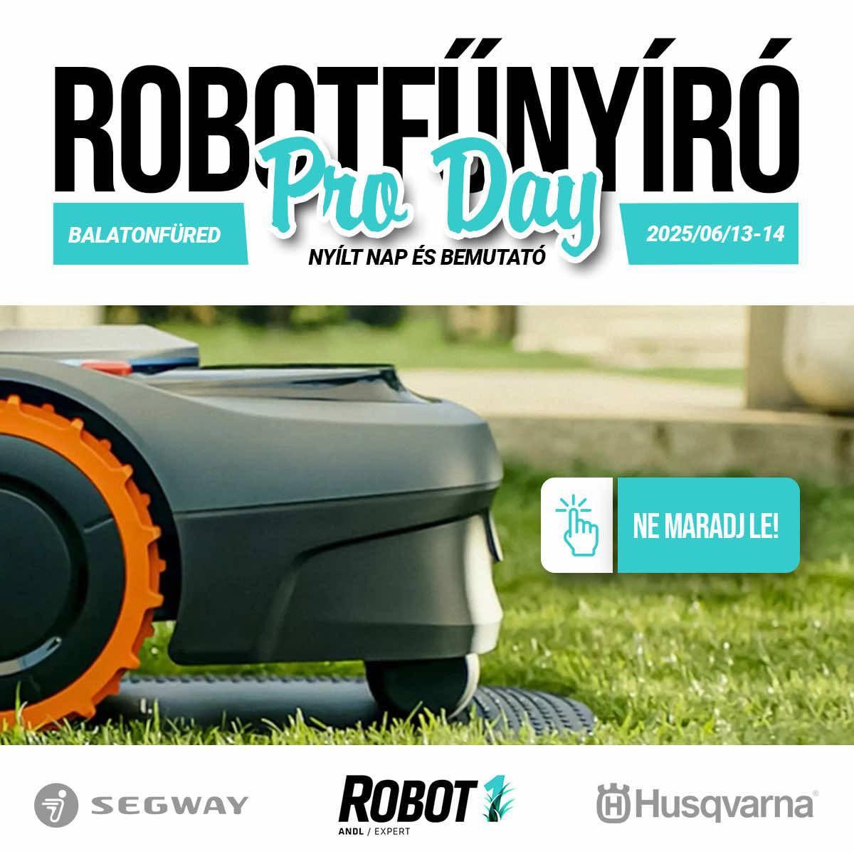 Robotfűnyíró Pro Day - Bemutató és Nyílt Nap!
