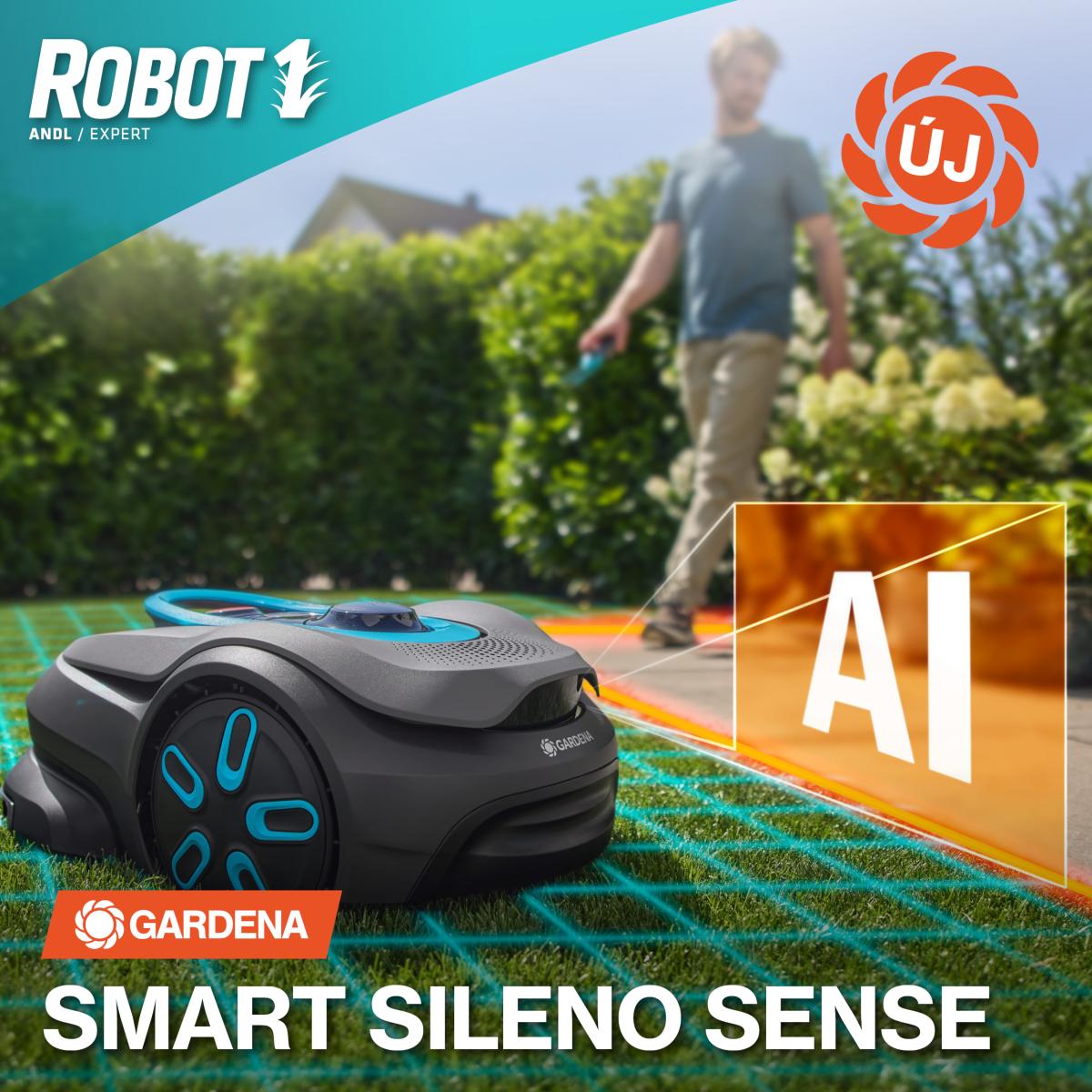 AI-kamerás fűnyíró-forradalom? Íme a GARDENA smart SILENO sense  a precíz pázsitgondozás új szintje!