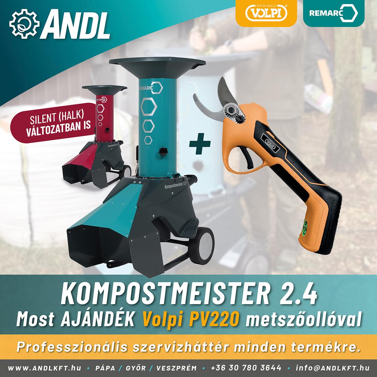 Remarc Kompostmeister 2.4 MOST ajándék Volpi PV220 metszőollóval!