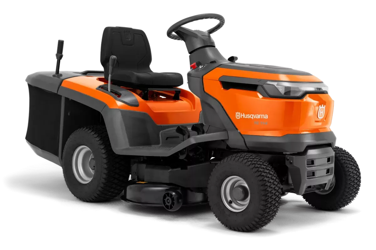 TC 114 fűnyíró traktor fűgyűjtővel