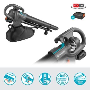 PowerJet Collect 18V P4A akkumulátoros lombfúvó/lombszívó  (akkumulátorral) 3.Kép
