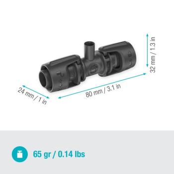 Micro-Drip-System T-elem  permetezőfúvókákhoz 13 mm (1/2") 2.Kép