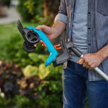 PowerCut fű- és bokornyíró ollóhoz nyél kerekekkel 3.Kép