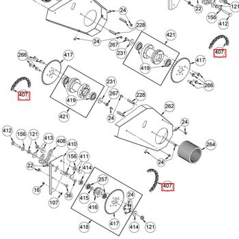 lánc  60 szemes (AS 701 / 901 SM) Lánc meghajtás 60 szemes AS Kép
