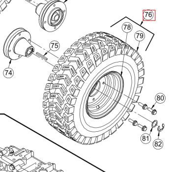 kerék  gyepkímélő jobb első komp.15x5.00-6 (AS Sherpa / YAK) Kép
